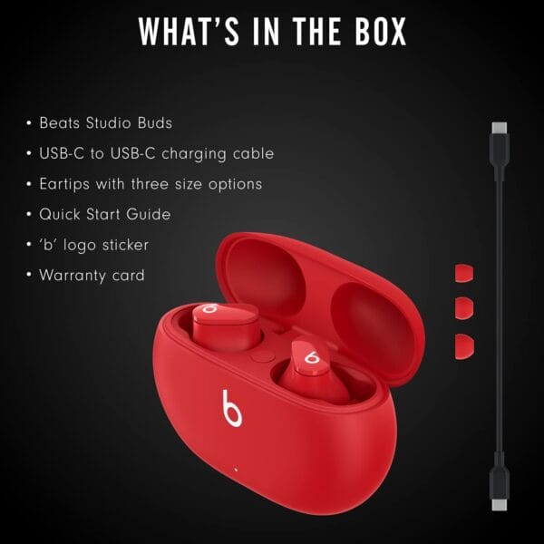 Beats Studio Buds – True Wireless Noise Cancelling Earbuds (RED)