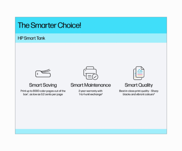 HP Smart Tank 585 All-in-One Printer – Print, Copy & Scan