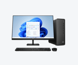 HP Slim S01-PF2043W Desktop & 27″ Monitor Bundle — 12th Gen Intel Core i3, 512GB SSD, 8GB RAM, FHD Monitor