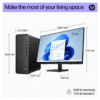 HP Slim S01-PF2043W Desktop & 27″ Monitor Bundle — 12th Gen Intel Core i3, 512GB SSD, 8GB RAM, FHD Monitor