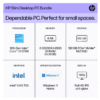 HP Slim S01-PF2043W Desktop & 27″ Monitor Bundle — 12th Gen Intel Core i3, 512GB SSD, 8GB RAM, FHD Monitor