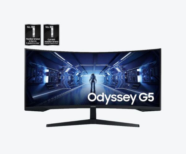 Samsung C34G55T Curved Gaming Monitor – 34” UW-QHD, 165Hz, 1ms, HDR10