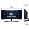 Samsung C34G55T Curved Gaming Monitor – 34” UW-QHD, 165Hz, 1ms, HDR10