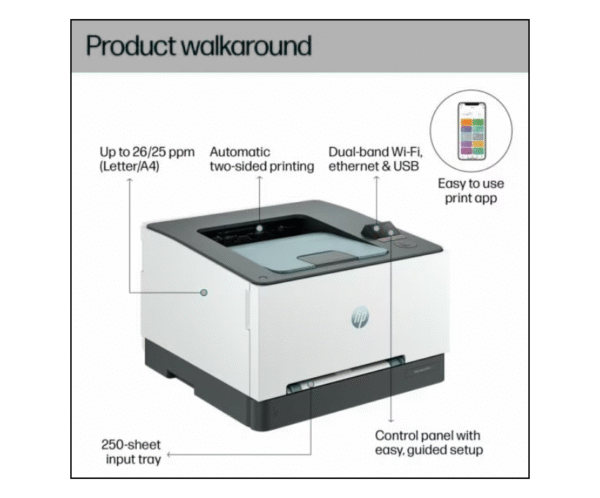 HP Color LaserJet Pro 3203dw Printer – Print (Color & B/W)